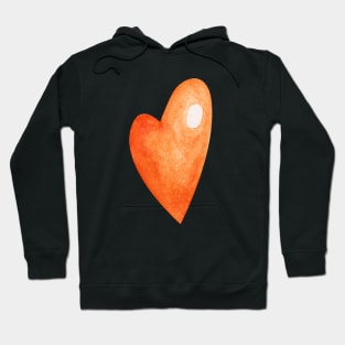 orange heart Hoodie